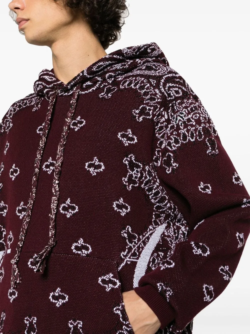 Bandana knit hoodie