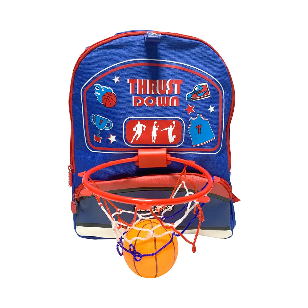 Basketball Love Jr Backpack | With Pulldown Basketball Hoop & Ball | Funky Design
