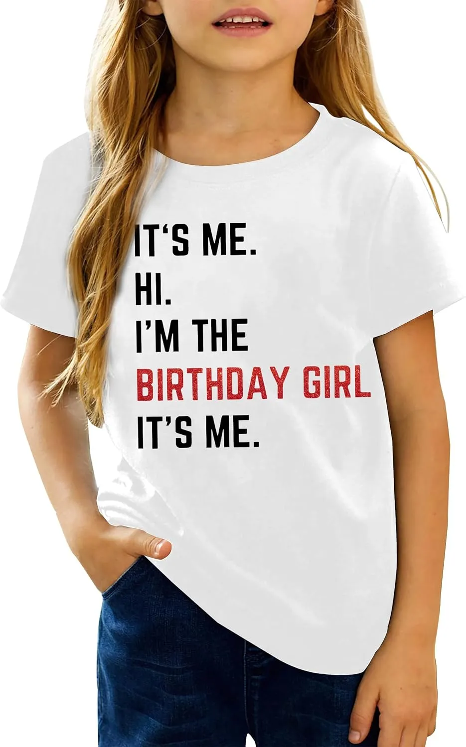 Birthday Shirt Youth Girls Birthday Party Tees Kids Funny Cute Top