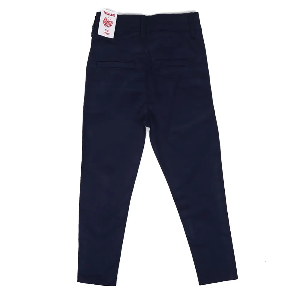 Boys Pant Cotton-Navy Blue