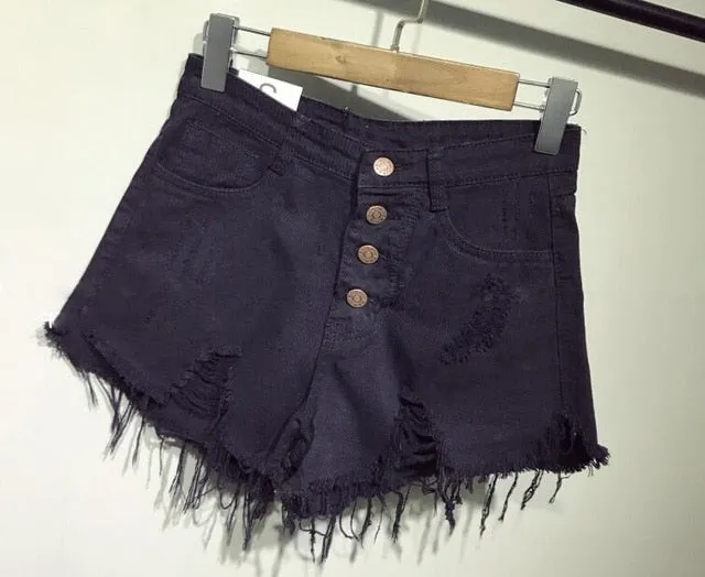 Female fashion casual summer cool women denim booty Shorts high waists fur-lined leg-openings Plus size sexy short Jeans