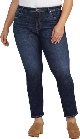 JAG Women's Plus Size Cassie Mid Rise Slim Straight Leg Jeans & Pants-Legacy