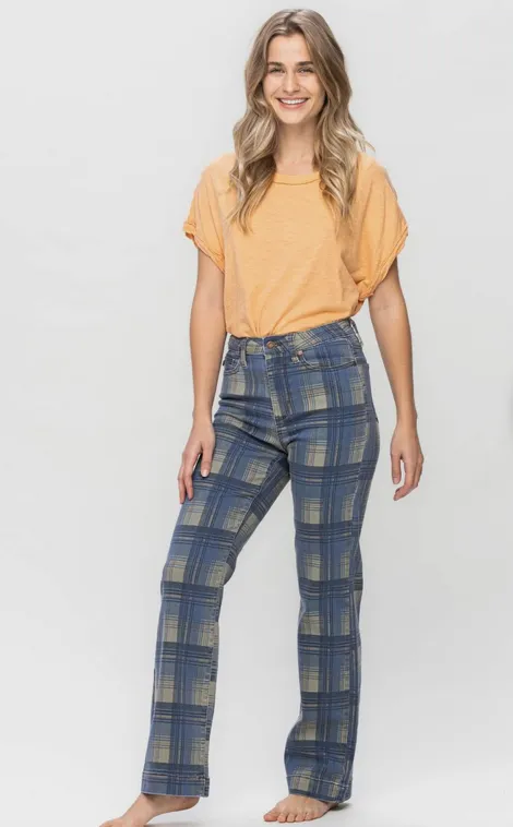 Judy Blue Plaid Jeans