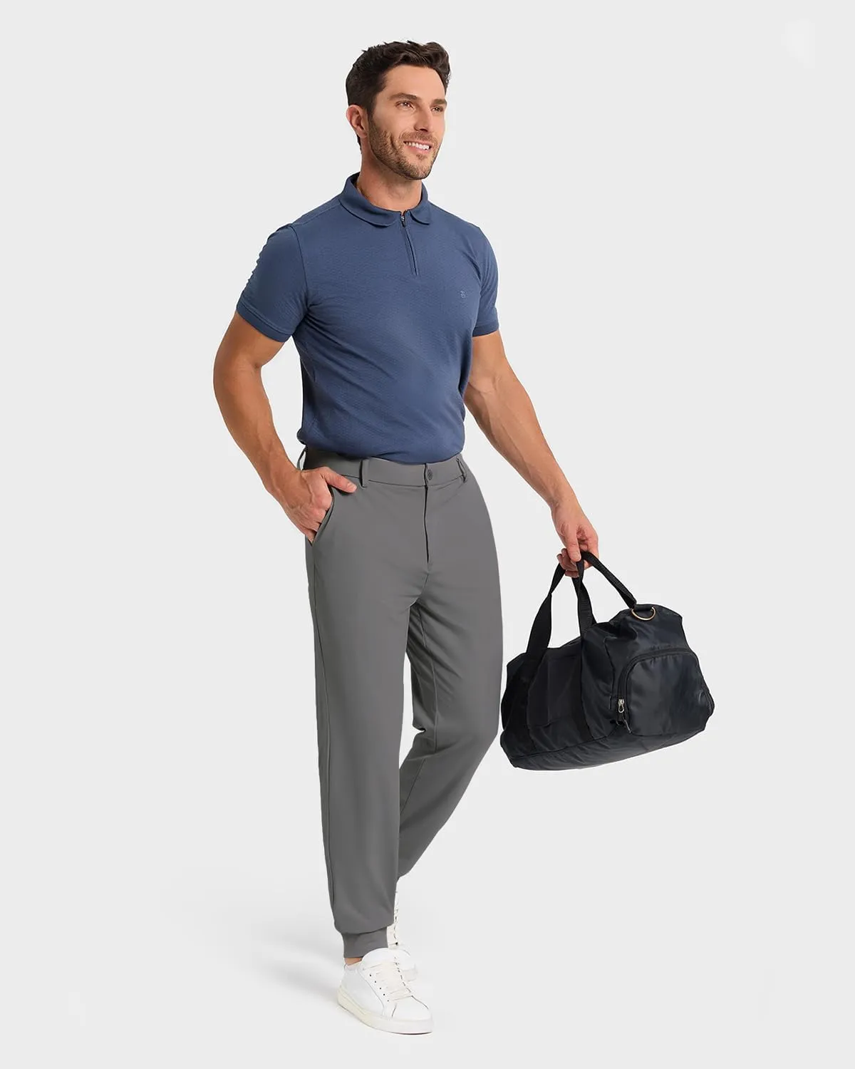 Men's Golf Joggers Pants with 5 Pockets Stretch Fit Work Dress Athletic Jogger Sweatpants for Running Gym