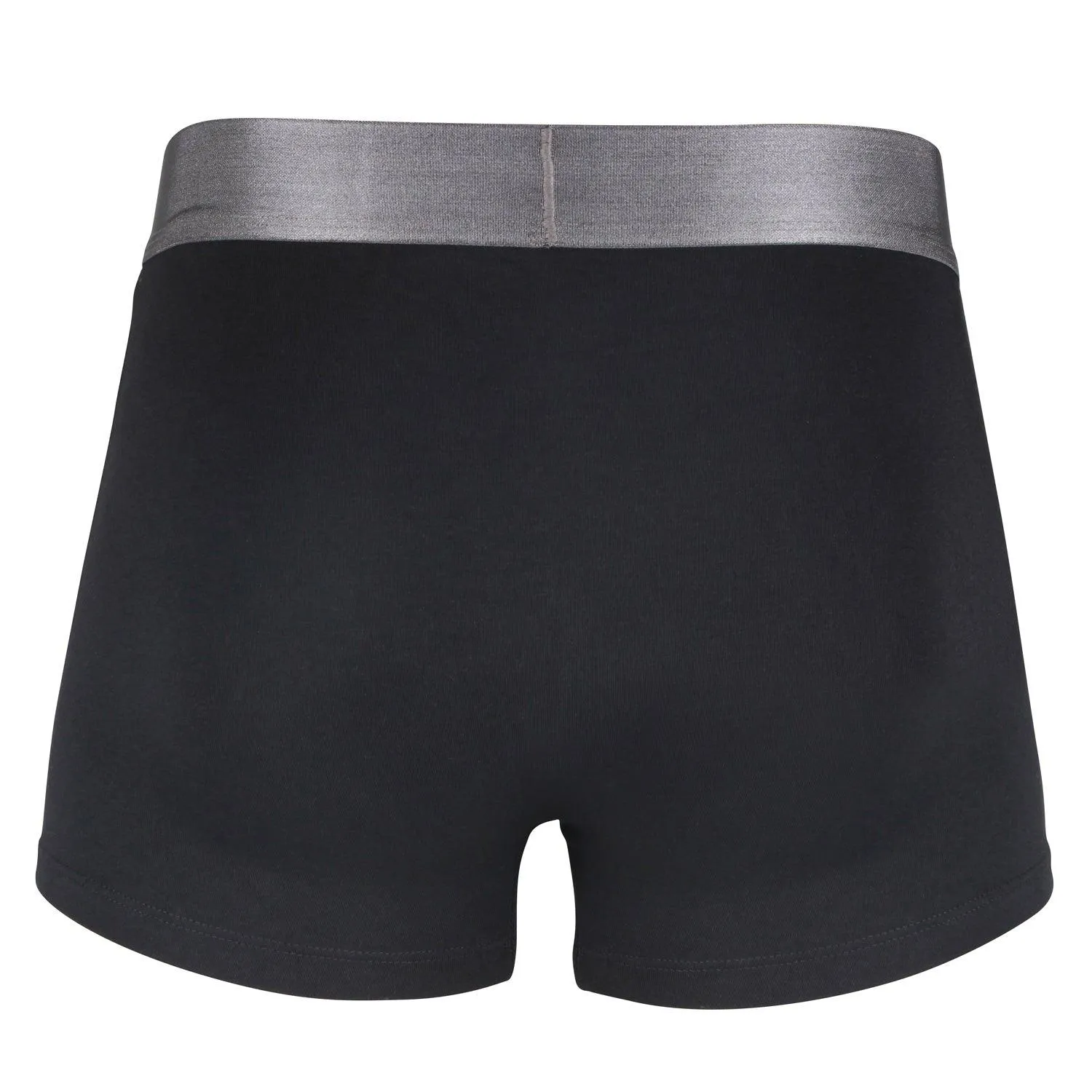 Men's Mid-Rise Premia Cotton Trunk With Elasticated Band - Black