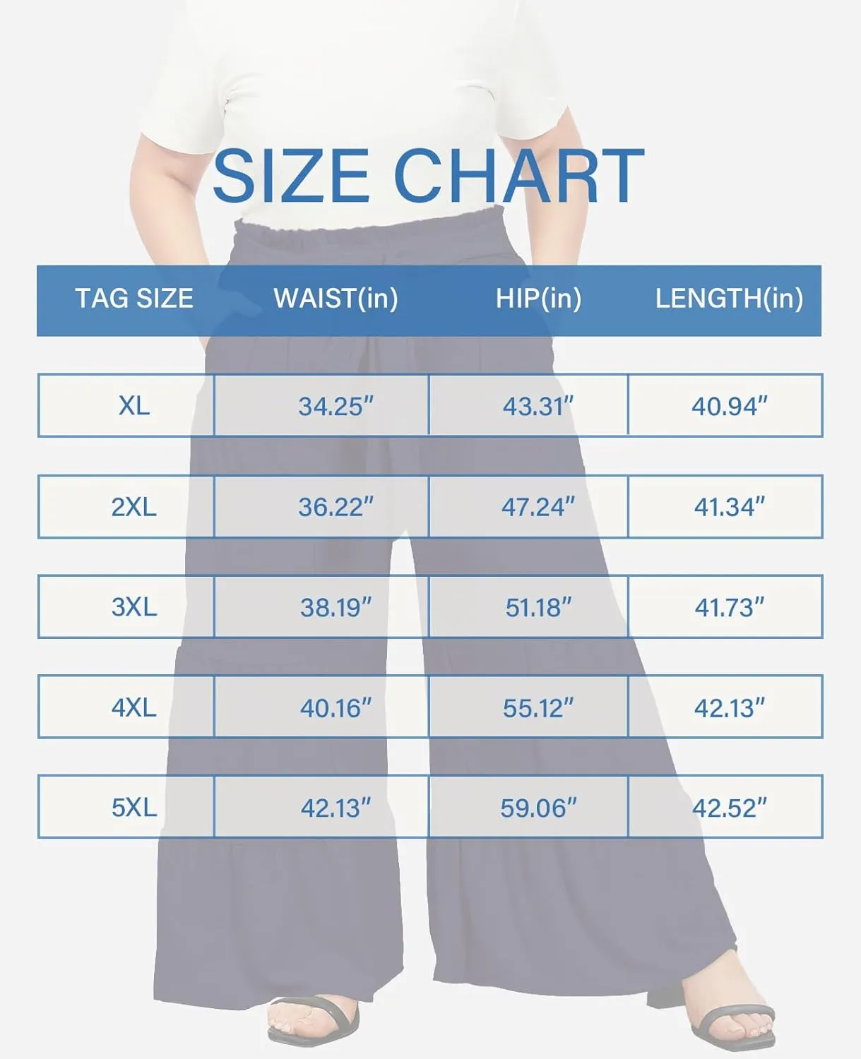 Moon Wood Plus Size Wide Leg Pants Woman High Waisted Palazzo Flowy Pants with Pockets Trendy Casual Summer Pants