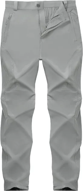 SEVEGO 30"/32"/34"/36" Inseam Men's Tall Hiking Pants Quick Dry Outdoor Waterproof Fishing Cargo Pants with Belt 5 Pockets