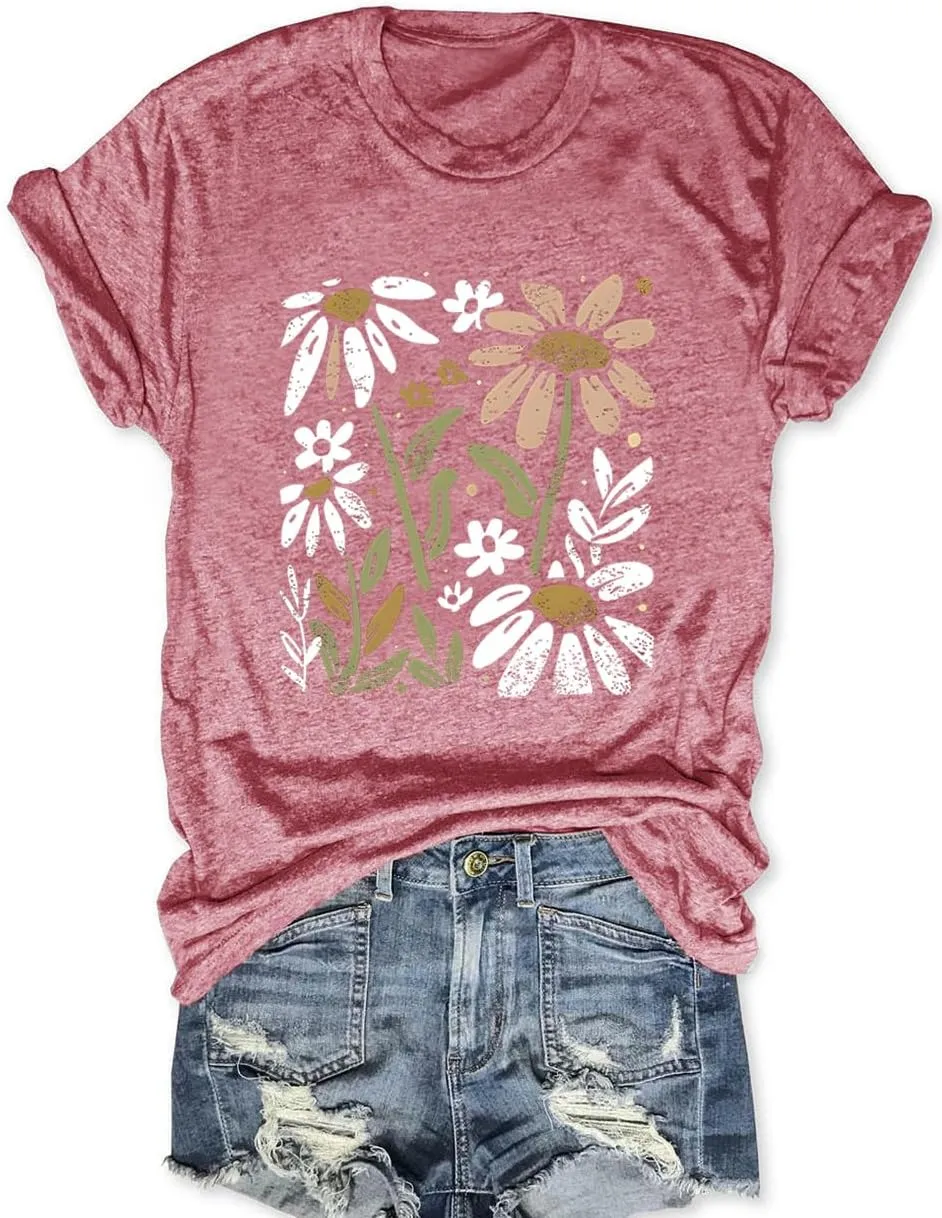 Sunflower Shirts for Women Faith Graphic Tees Short Sleeve Loose Fit Butterfly Teen Girls T Shirt Summer Tops