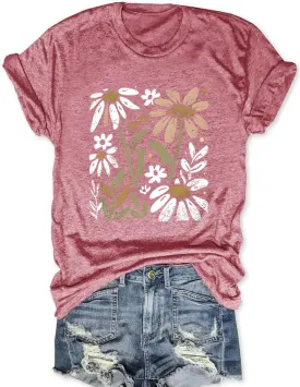 Sunflower Shirts for Women Faith Graphic Tees Short Sleeve Loose Fit Butterfly Teen Girls T Shirt Summer Tops