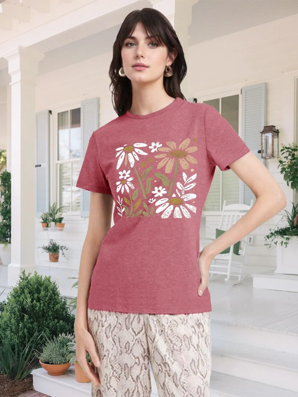 Sunflower Shirts for Women Faith Graphic Tees Short Sleeve Loose Fit Butterfly Teen Girls T Shirt Summer Tops