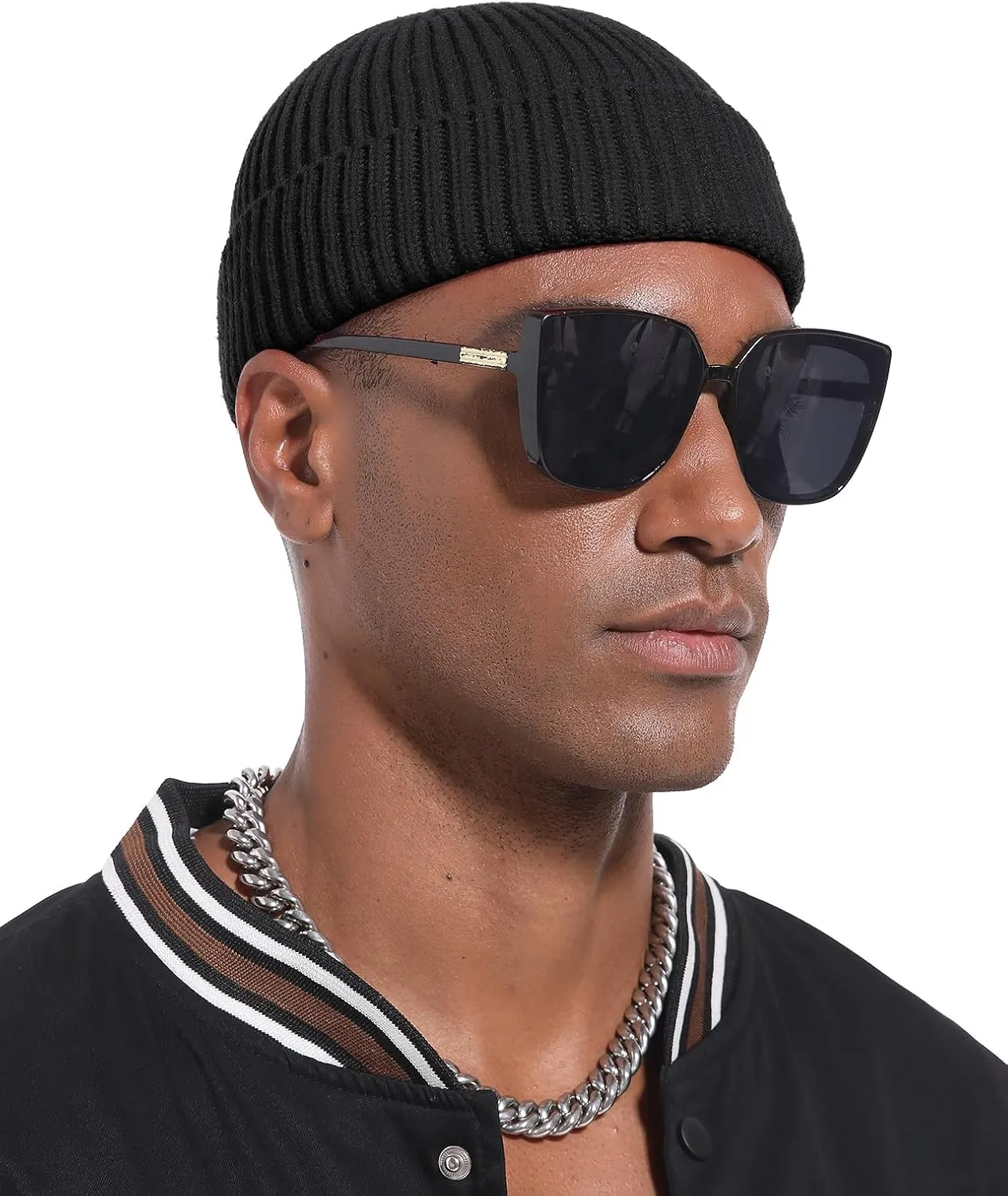 Swag Wool Short Fisherman Beanie for Men Women, Knit Cuff Warm Winter Hats, Soft Trawler Skull Cap Watch Hat Unisex