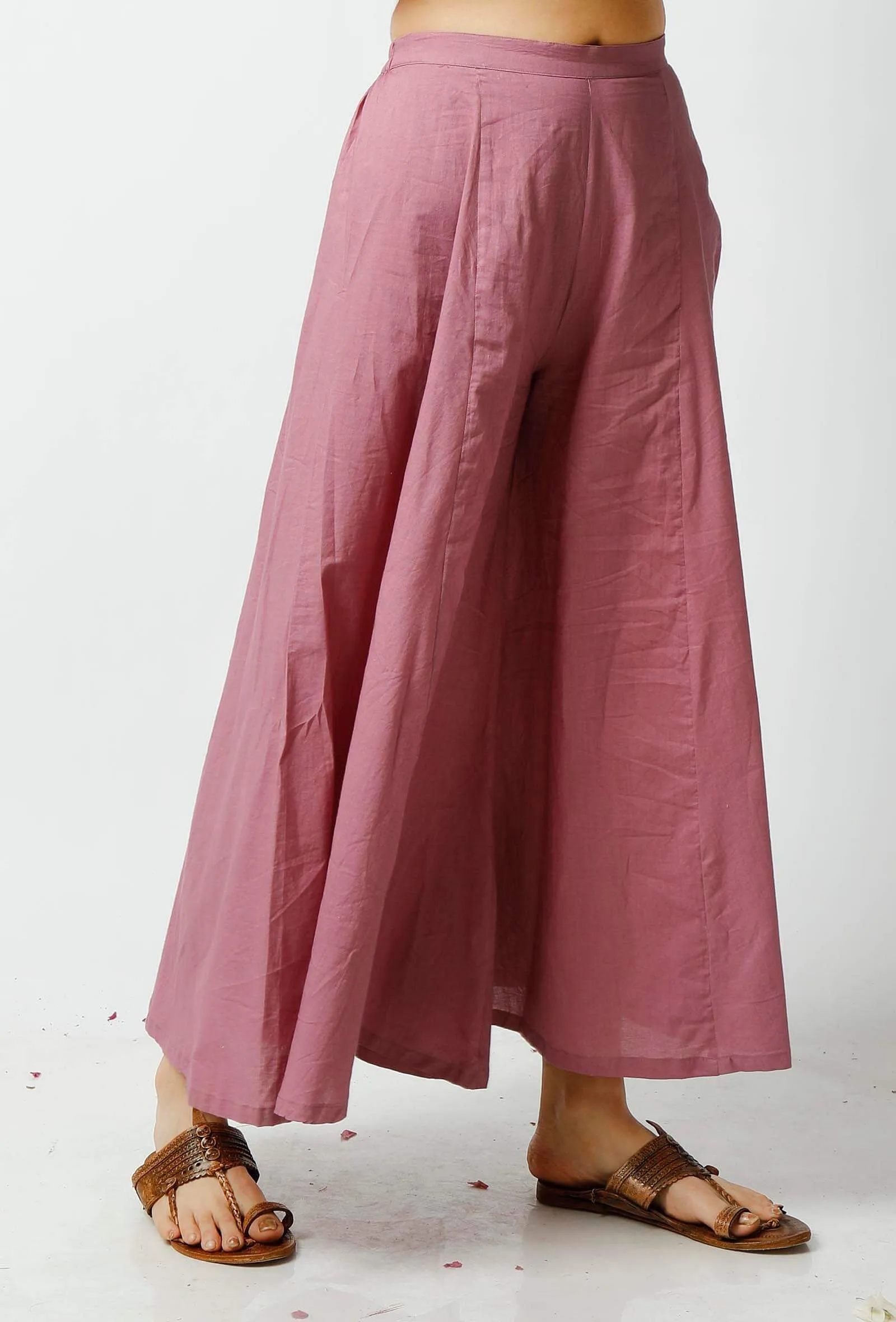 The Chaste Violet Cotton Palazzo