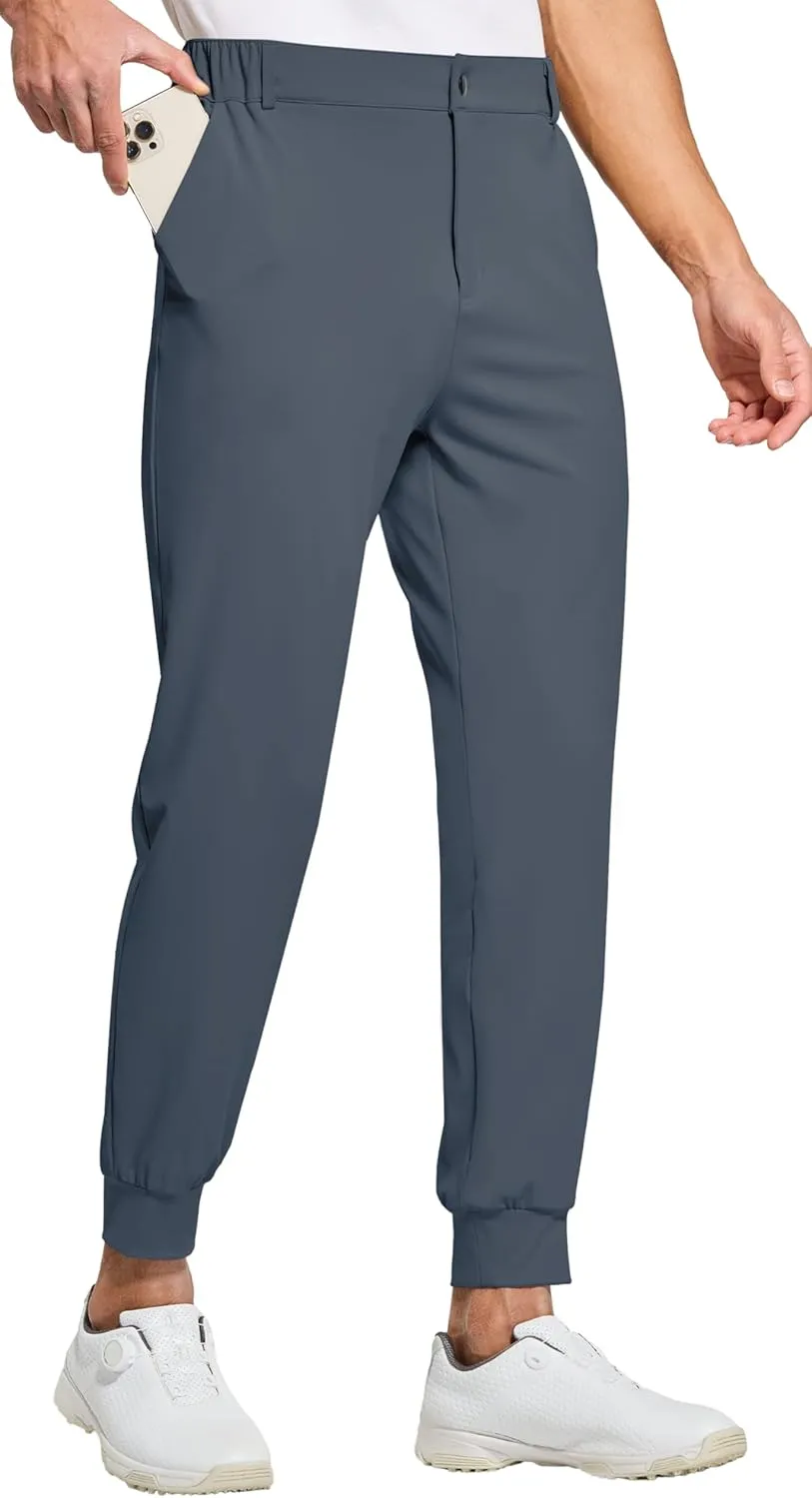 Willit Men's Golf Joggers Stretch Pants with 5 Pockets Slim Fit Sweatpants Work Dress Pants with Belt Loops