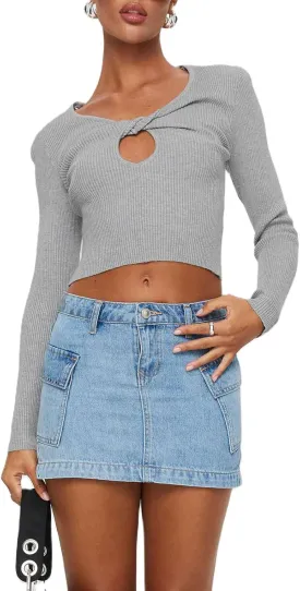 Women Denim Cargo Skirt with Pockets Y2k Low Waisted Mini Skirts Mid Rise Short Jean Skirt Streetwear